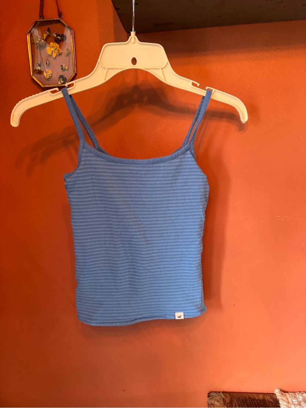 Hollister Light Blue Ribbed Spaghetti Strap Camisole